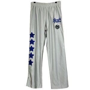 Dallas Mavs Mitchell & Ness Sneaker Politics L Large Jersey Pants Silver NWT
